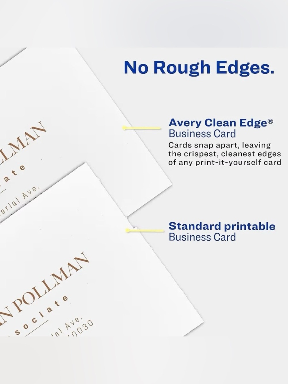 2 for $30 | Avery Clean Edge White Business Cards
